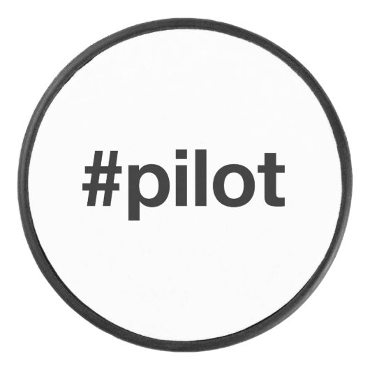 Hashtag PILOT Hockey Puck (Voorkant)