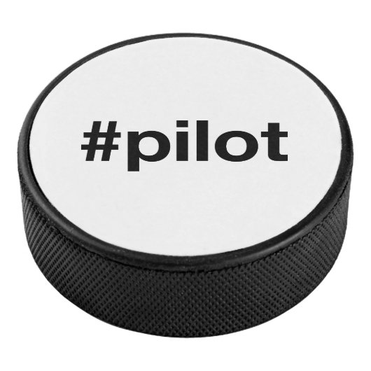Hashtag PILOT Hockey Puck (3/4)