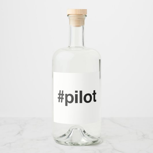 Hashtag PILOT Likeurfles Etiket (Voorkant)