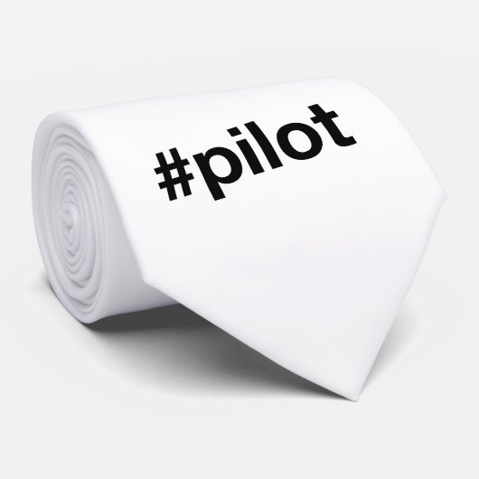 Hashtag PILOT Stropdas (Opgerold)