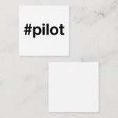 Hashtag PILOT Vierkante Visitekaartje (Voorkant / Achterkant)