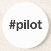Hashtag PILOT Zandsteen Onderzetter (Voorkant)