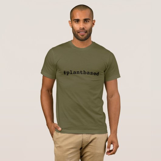 Hashtag Plantbased Mannen T-shirt (Voorkant volledig)