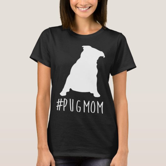 Hashtag Pug Dad pugmom T-shirt (Voorkant)