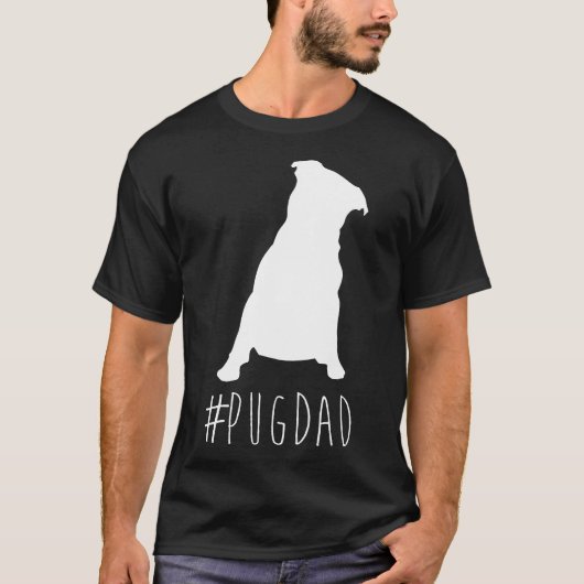 Hashtag Pug Vader Pugdad T-shirt (Voorkant)