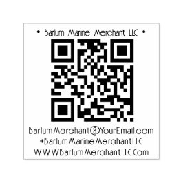 Hashtag QR-code adres zelfinkende rubber stempel