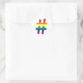 hashtag, regenboogvlag hart sticker (Tas)