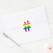 hashtag, regenboogvlag hart sticker (Envelop)