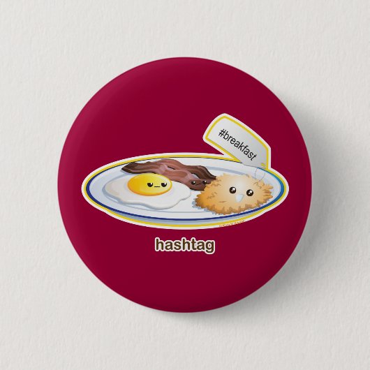 Hashtag Ronde Button 5,7 Cm (Voorkant)