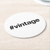  hashtag ronde kartonnen onderzetter (Gebogen)