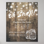 Hashtag Rustic Wood Mason Jar Lights Poster (Voorkant)