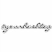 hashtag | Schattige Script Social Media Laptop Sti Sticker (Voorkant)