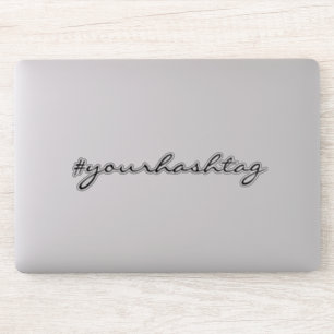 hashtag   Schattige Script Social Media Laptop Sti Sticker