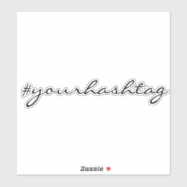 hashtag | Schattige Script Social Media Laptop Sti Sticker