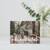 hashtag script Photo Change the Date Briefkaart (Staand voorkant)
