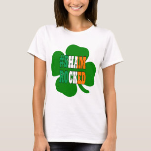 Hashtag shamrockte text Irish St Patricks T-shirt