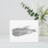 Hashtag Silver Sisters, Nep- Glitterpenseelstreek Briefkaart (Staand voorkant)