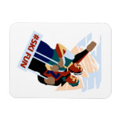 Hashtag ski plezier magneet (Horizontaal)