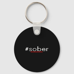 Hashtag Sober Motivatie herstel Pride Alcohol Sleutelhanger