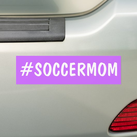 Hashtag Soccer Mam Bumpersticker (Op auto)