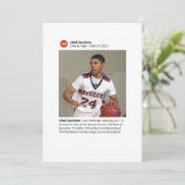 Hashtag Social Media Varsity Afstuderen Kaart (Staand voorkant)