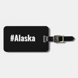 Hashtag staat Alaska AK Bagagelabel