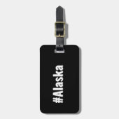 Hashtag staat Alaska AK Bagagelabel (Voorkant verticaal)
