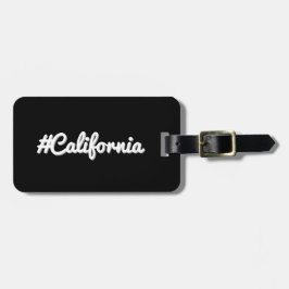 Hashtag staat Californië Bagagelabel