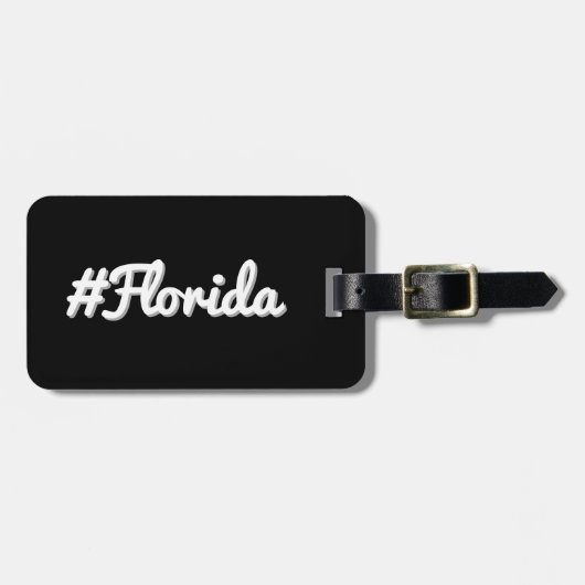Hashtag staat Florida FL Bagagelabel (Voorkant horizontaal)