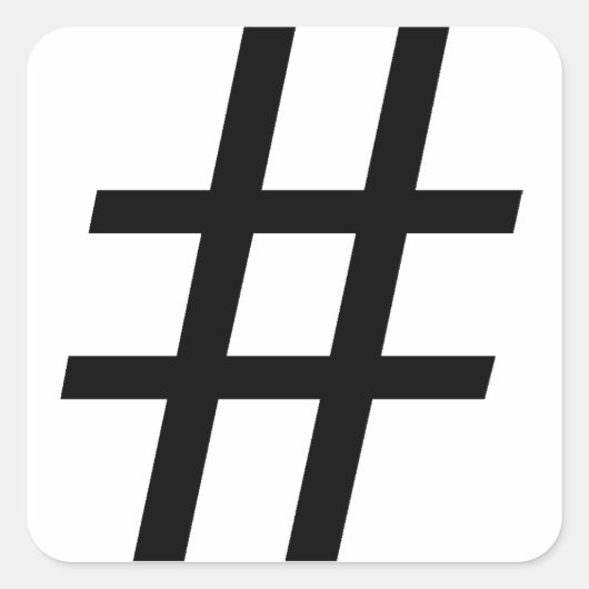 Hashtag Sticker (Voorkant)