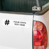 HASHTAG SYMBOOL -.png Bumpersticker (Op Truck)