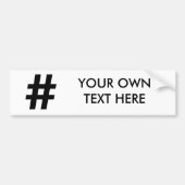 HASHTAG SYMBOOL -.png Bumpersticker (Voorkant)