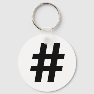 HASHTAG SYMBOOL -.png Sleutelhanger