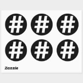 HASHTAG SYMBOOL RONDE STICKER (Vel)