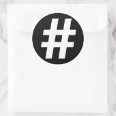 HASHTAG SYMBOOL RONDE STICKER (Tas)