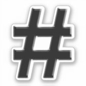 Hashtag-symbool Sticker (Voorkant)