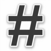 Hashtag-symbool Sticker (Voorkant)