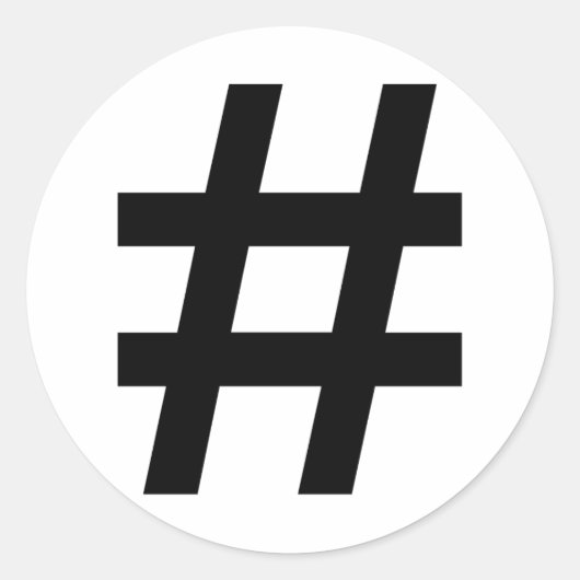 #HASHTAG - Symbool voor zwart Label (Voorkant)