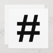 #HASHTAG - Symbool voor zwart Label Kaart (Voorkant / Achterkant)