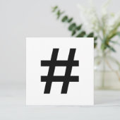 #HASHTAG - Symbool voor zwart Label Kaart (Staand voorkant)