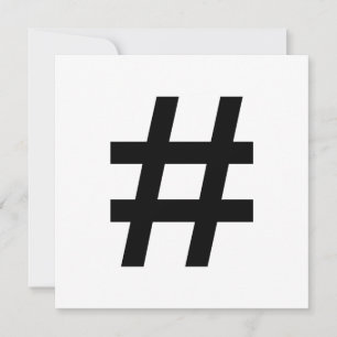 #HASHTAG - Symbool voor zwart Label Kaart