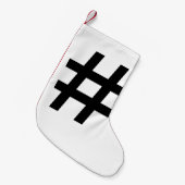#HASHTAG - Symbool voor zwart Label Kleine Kerstsok (Voorkant (Hangend))
