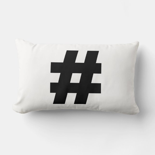 # Hashtag Symboolnummer pincode sleutelcode Label Kussen (Voorkant)