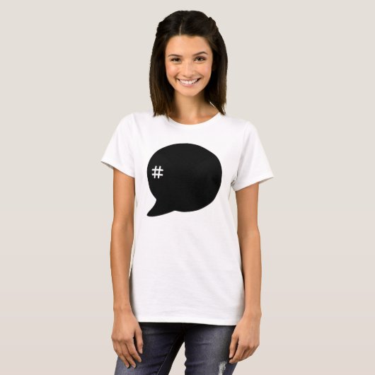Hashtag # T-shirt (Voorkant volledig)