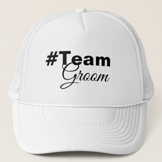 Hashtag Team Groom Trucker Pet (Voorkant)