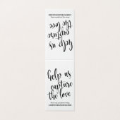 Hashtag teken kalligrafie zwart-wit kaart (Buitenkant ongevouwen)