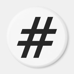 hashtag-tekstsymbool letter hash label magneet