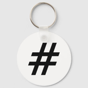 hashtag-tekstsymbool letter hash label sleutelhanger