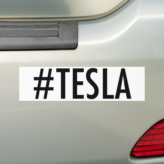 Hashtag # TESLA-bumpersticker Bumpersticker (Op auto)