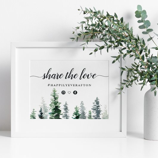 Hashtag Timber Grove Wedding Poster